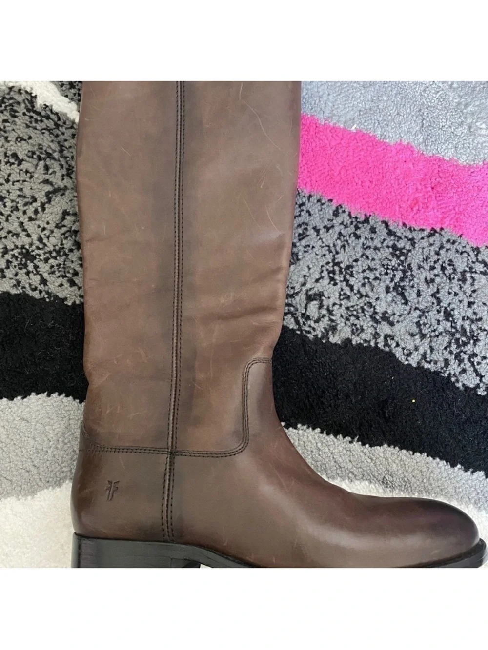 Classic Tall Brown Leather Riding Boots - Women's Frye Melissa Leather